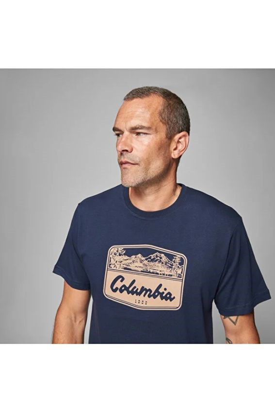 Columbia CSC M Hex Woodblock Badge SS Tee Erkek Tişört CS0524