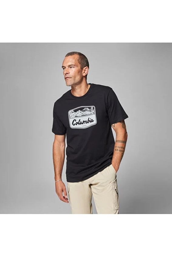 Columbia CSC M Hex Woodblock Badge SS Tee Erkek Tişört CS0524