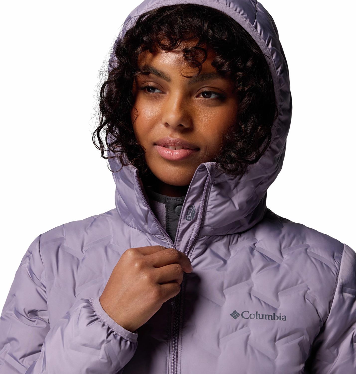 Columbia Delta Ridge™ II Down Hooded Jacket Mor Kadın Outdoor Mont WK2769