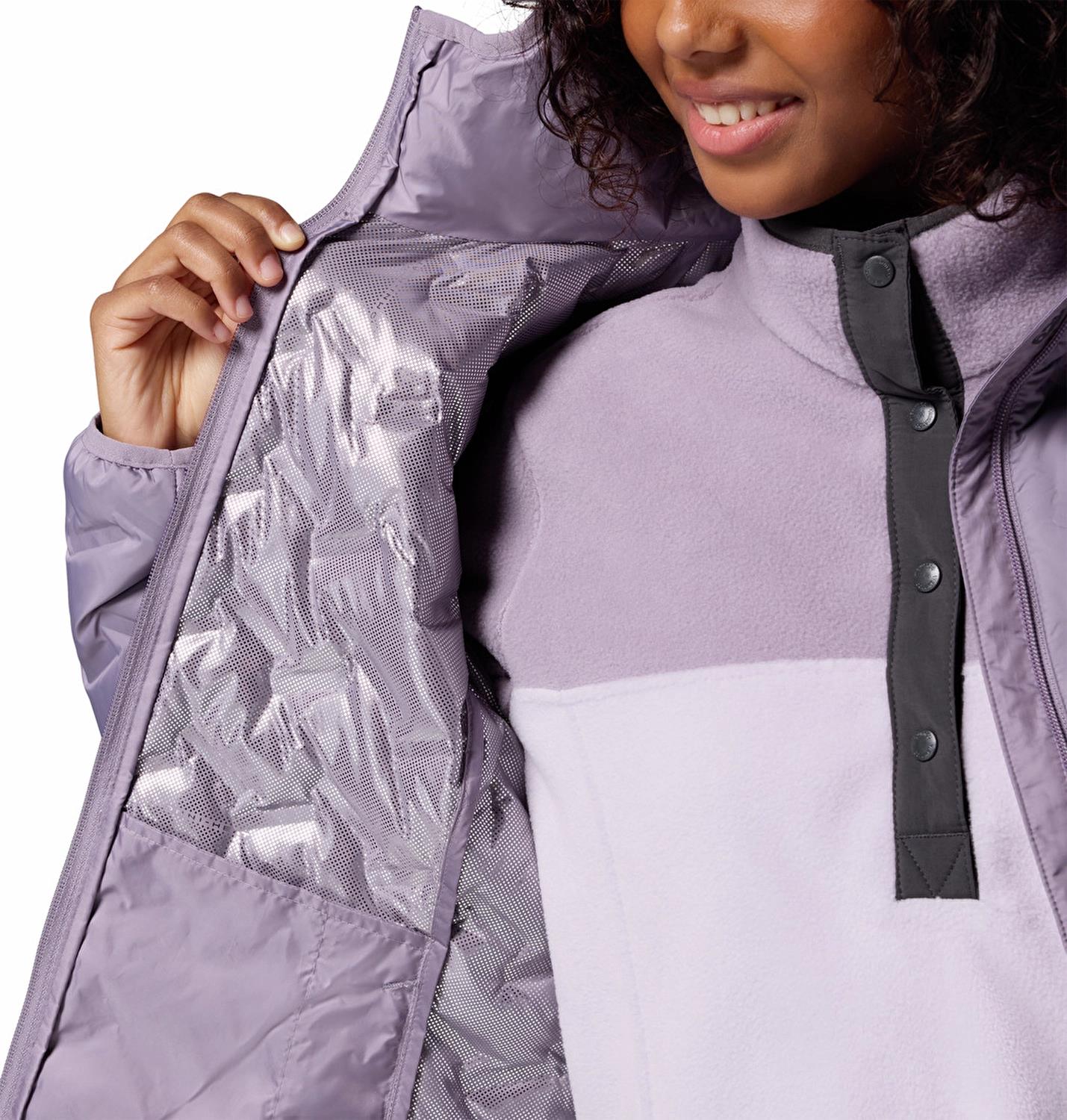 Columbia Delta Ridge™ II Down Hooded Jacket Mor Kadın Outdoor Mont WK2769