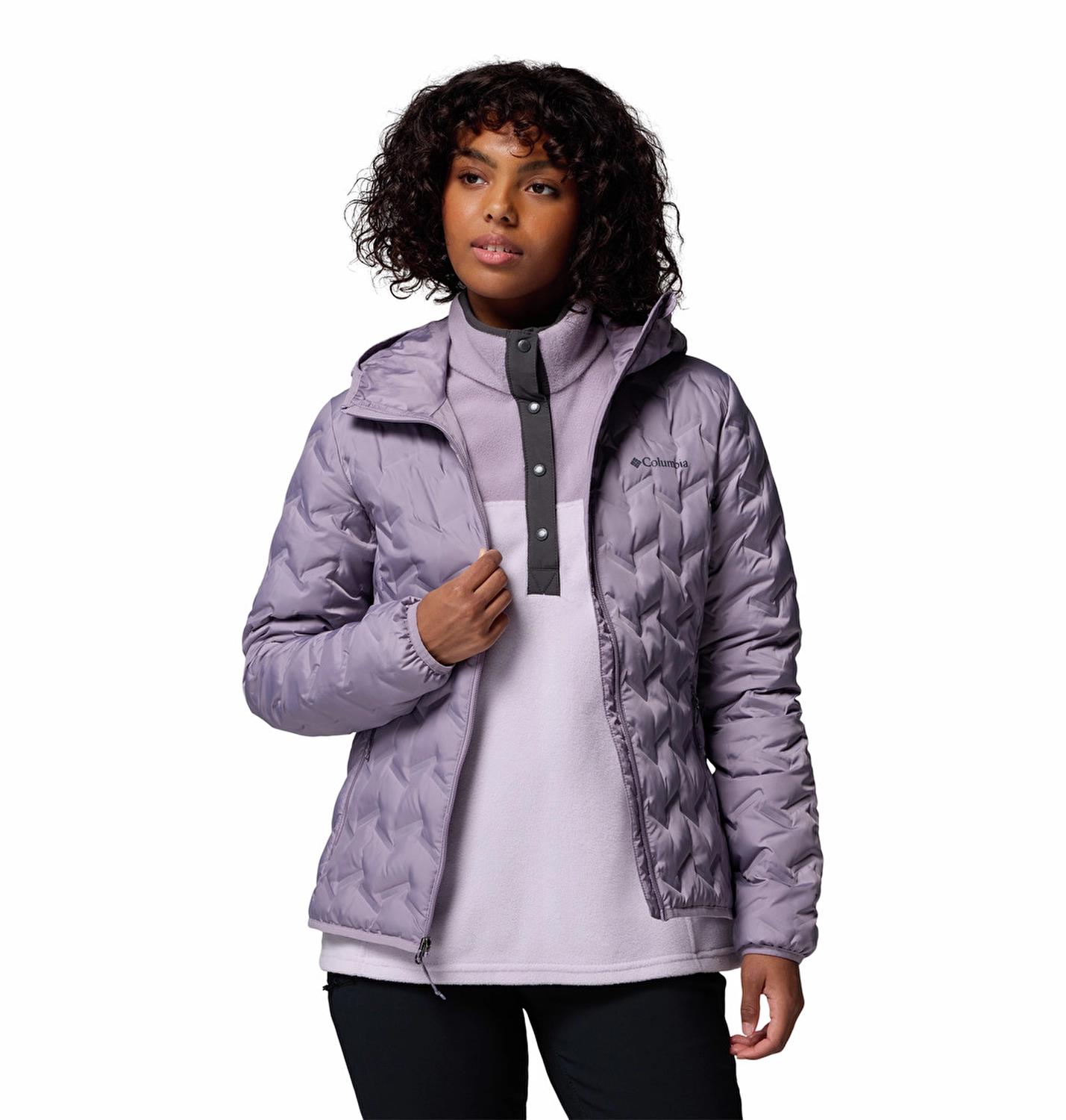 Columbia Delta Ridge™ II Down Hooded Jacket Mor Kadın Outdoor Mont WK2769