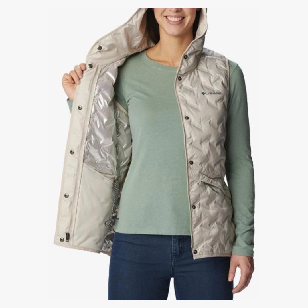 Columbia Delta Ridge™ II Down Hooded Vest Bej Kadın Outdoor Yelek WK8716