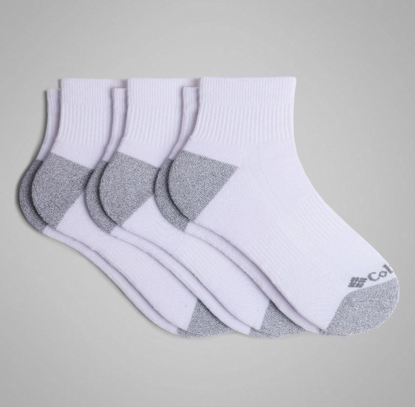 Columbia Men's Athletic Quarter Socks - 3 Pack Çorap WHI
