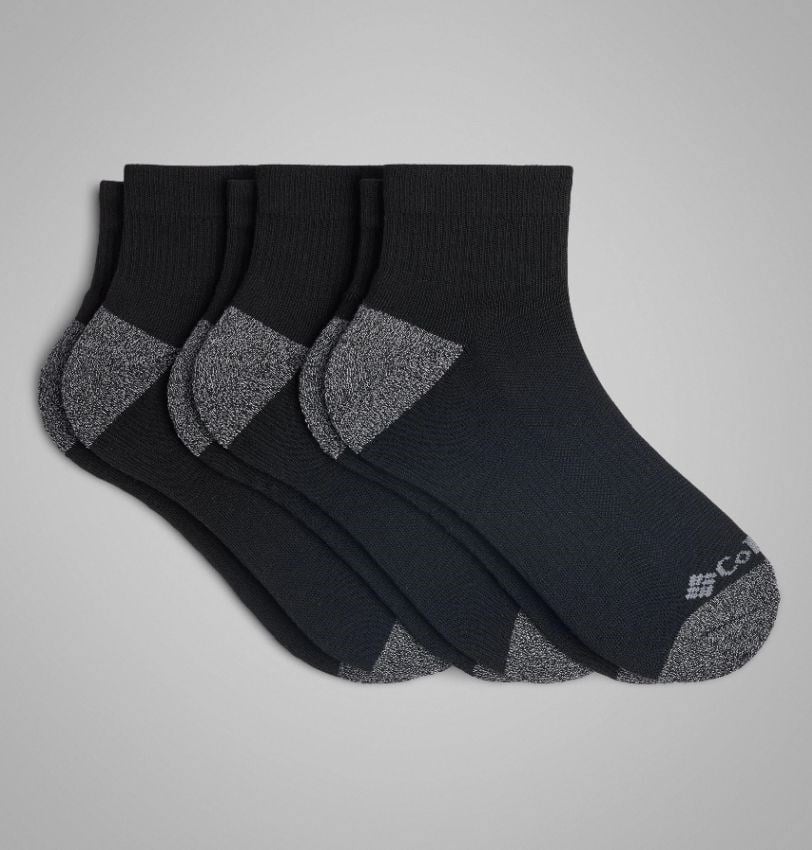 Columbia Men's Athletic Quarter Socks - 3 Pack RCL733MBLA