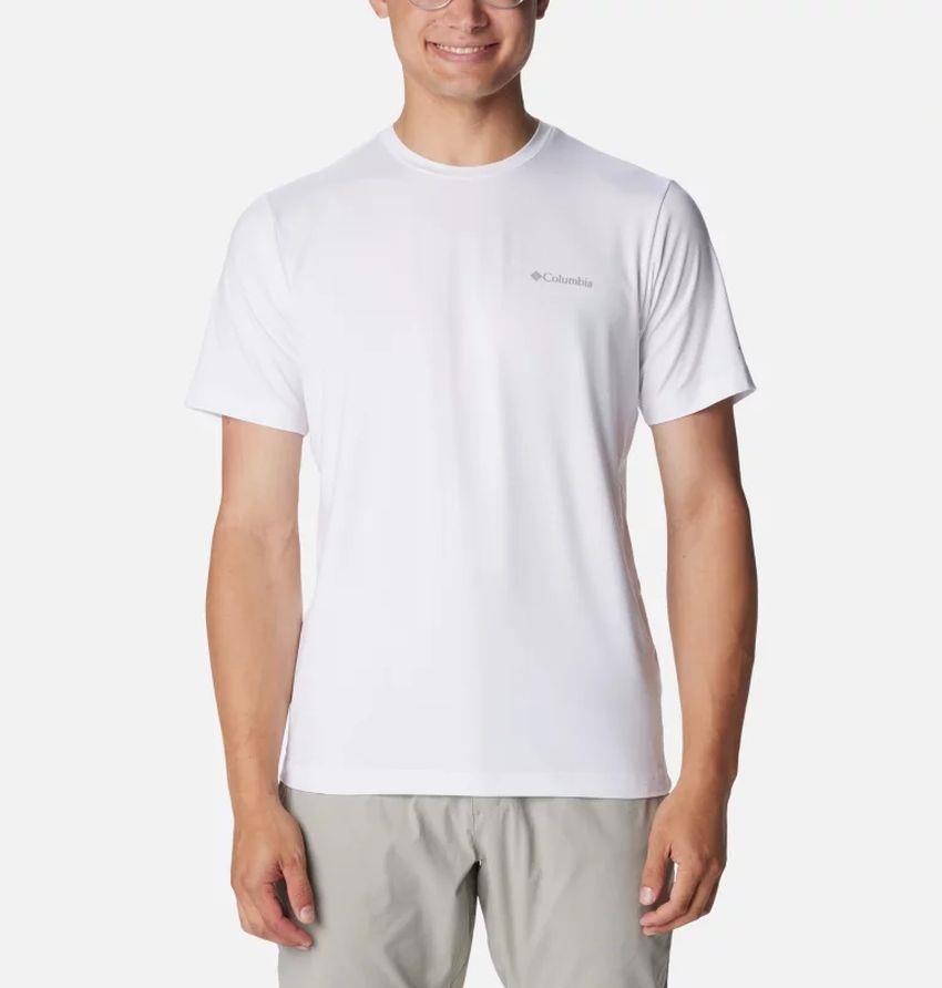 Columbia Men's Tech Trail™ Crew Neck Shirt II Erkek Tişört Beyaz AO5545-100