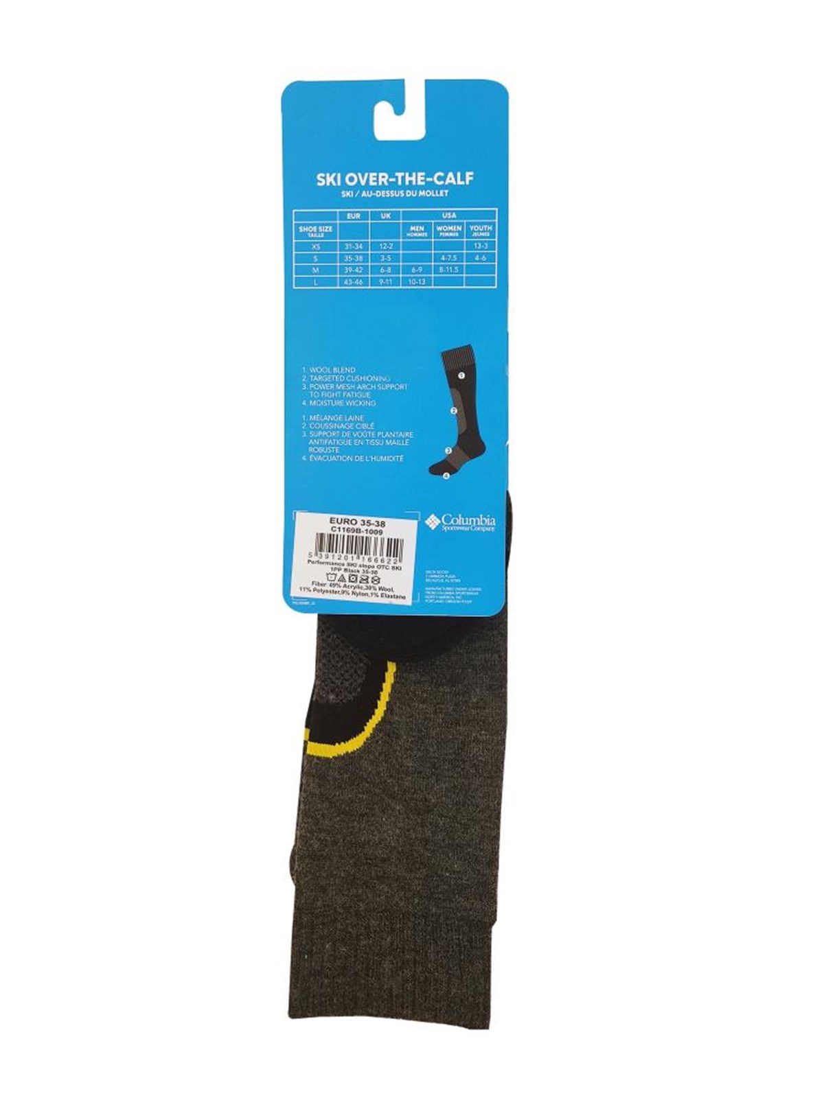 Columbia Performance SKI Slope OTC SKI Unisex Tozluk Çorap C1169N-1010