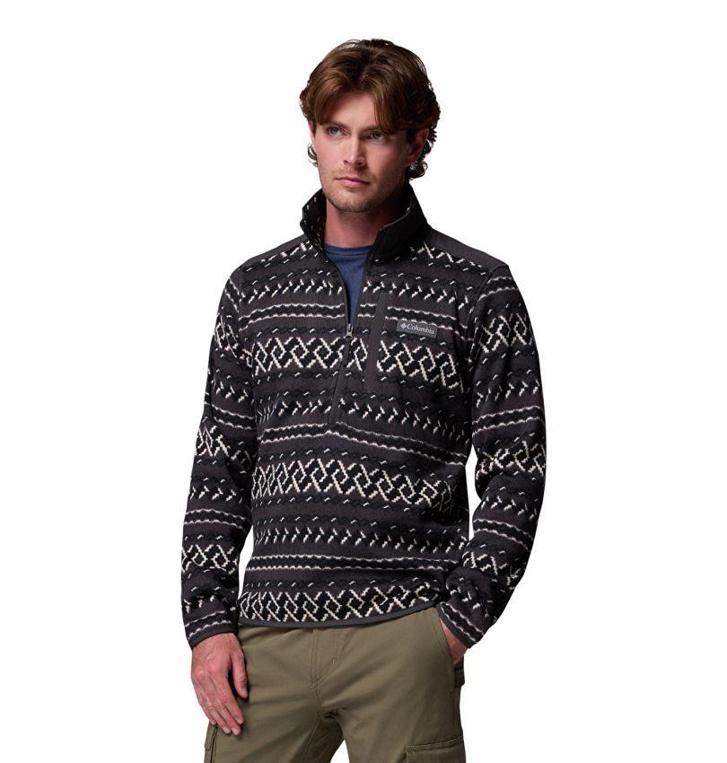Columbia Sweater Weather™ Printed Half Zip II Siyah Erkek Outdoor Polar AO5809