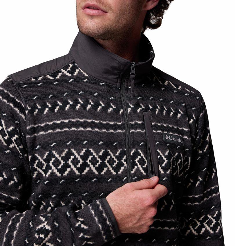 Columbia Sweater Weather™ Printed Half Zip II Siyah Erkek Outdoor Polar AO5809
