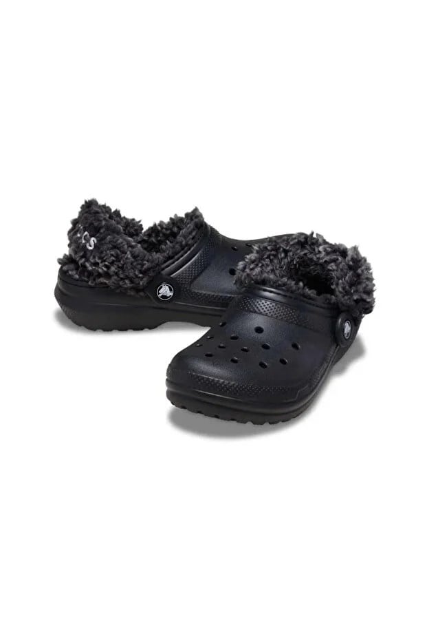Crocs Classic Fleece Lined Clog K Siyah Çocuk Terlik 212856_001