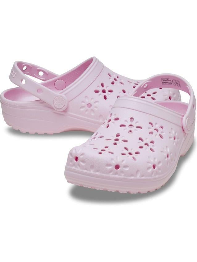 Crocs Classic Floral Cut Out Clog Kadın Beyaz Terlik 210927