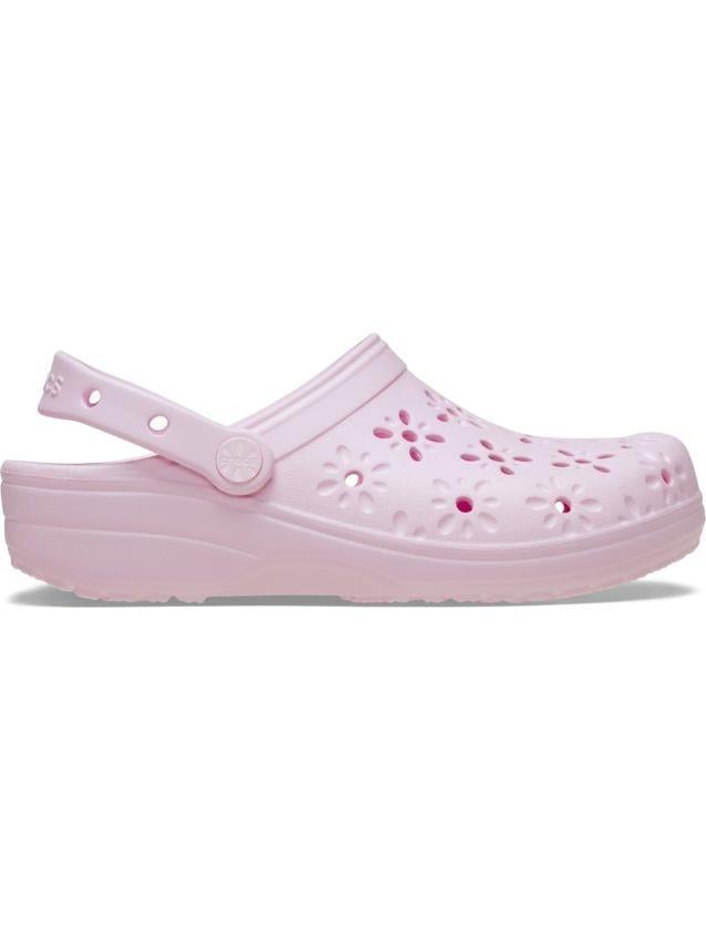 Crocs Classic Floral Cut Out Clog Kadın Beyaz Terlik 210927