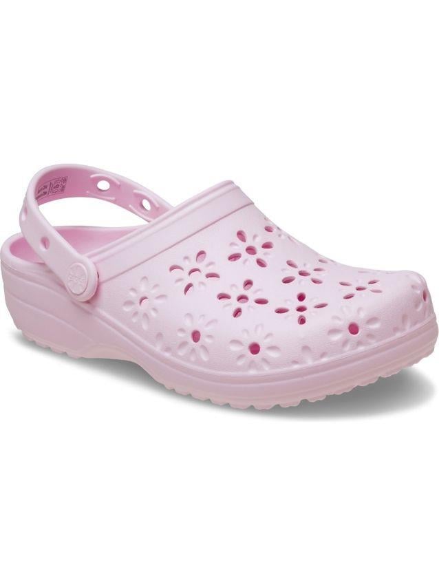 Crocs Classic Floral Cut Out Clog Kadın Beyaz Terlik 210927