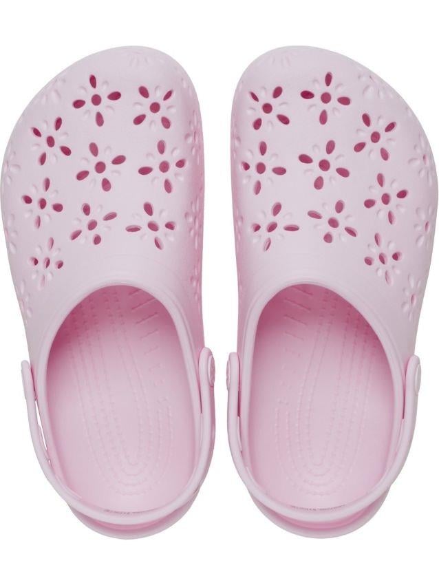 Crocs Classic Floral Cut Out Clog Kadın Beyaz Terlik 210927