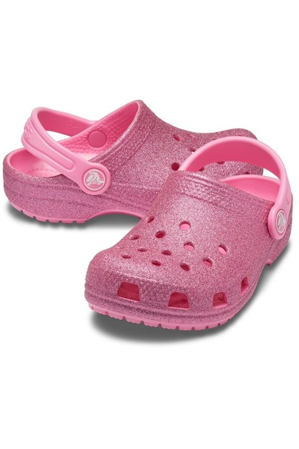 Crocs Classic Glitter Clog Kız Çocuk Terik Simli Pembe 206992-669