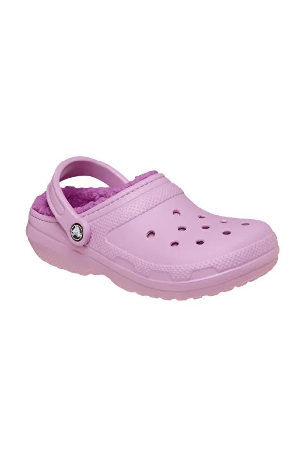 Crocs Classic Lined Clog Unisex Sarı İçi Yünlü Günlük Terlik 203591-5BX