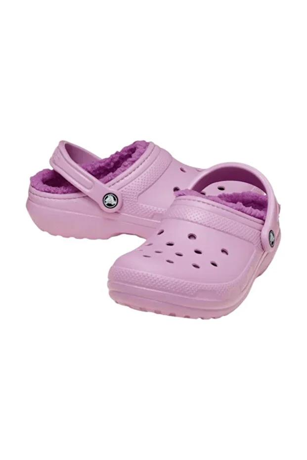 Crocs Classic Lined Clog Unisex Sarı İçi Yünlü Günlük Terlik 203591-5BX
