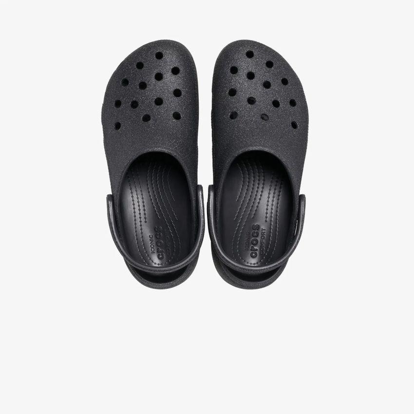 Crocs Classic Platform Glitter Clogw Kadın Siyah Terlik 207241-001
