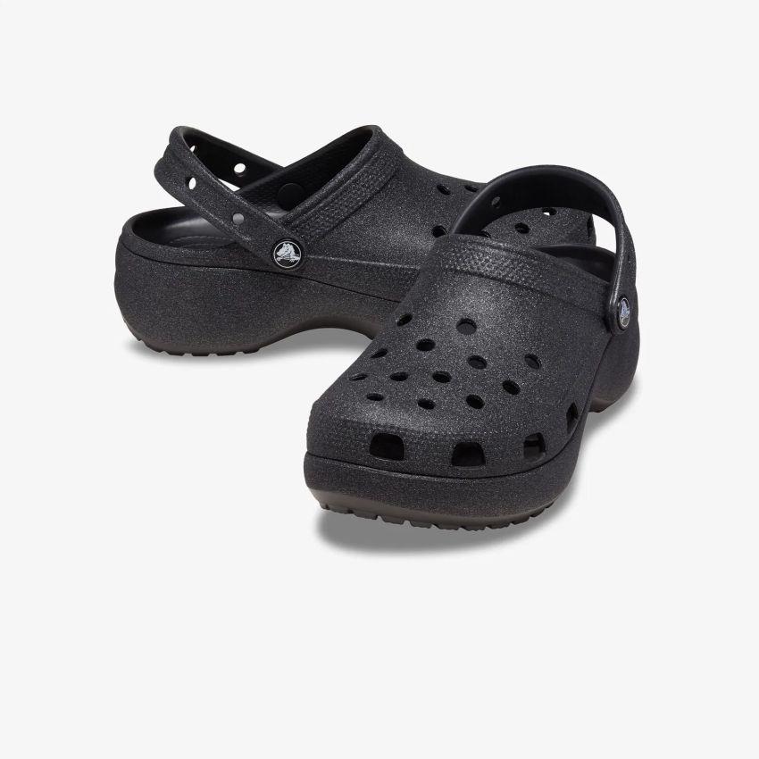 Crocs Classic Platform Glitter Clogw Kadın Siyah Terlik 207241-001