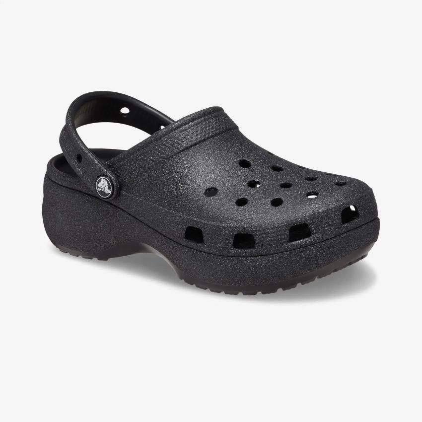 Crocs Classic Platform Glitter Clogw Kadın Siyah Terlik 207241-001