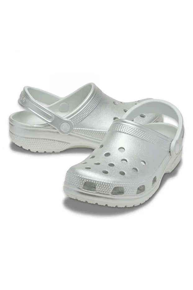 Crocs Classic Tinted Metallic Clog Kırık Beyaz Unisex Terlik 214010_1NK
