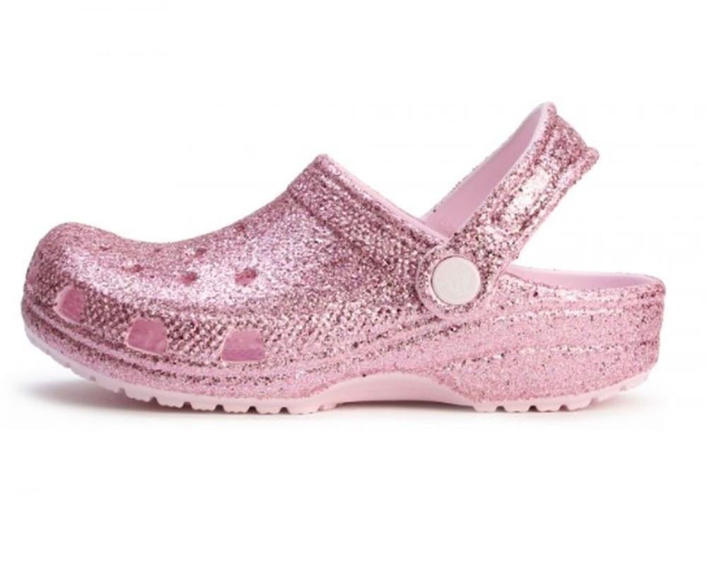 Crocs Kids' Classic Chunky Glitter Clog Kız Çocuk Terlik 211939-6ZW
