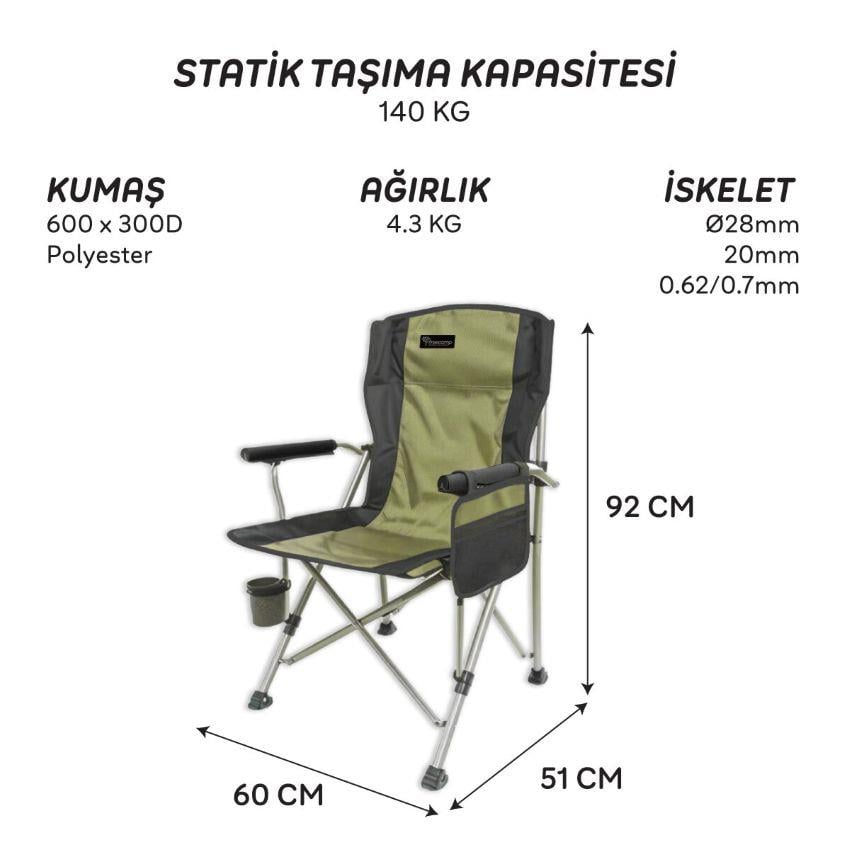FreeCamp Huxley Trail Katlanır Sandalye Yeşil 205928