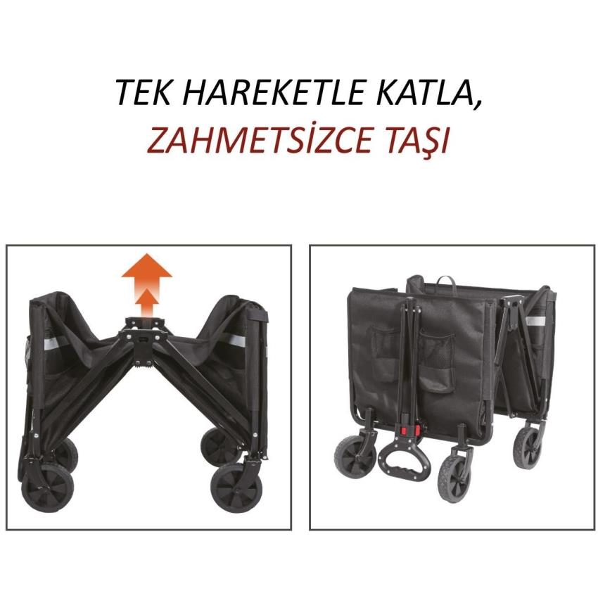 FreeCamp Nest 250 Katlanır Wagon Araba 205805 Siyah 