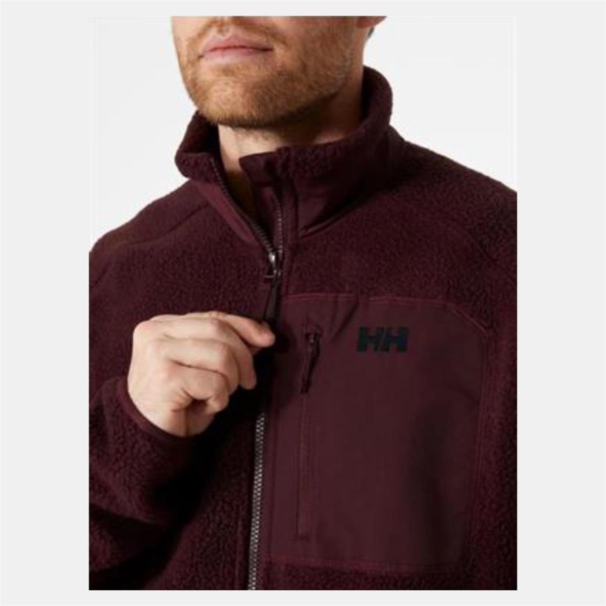 Helly Hansen Panorama Pile Block Jacket Erkek Bordo Polar HHA.49460.HHA.658