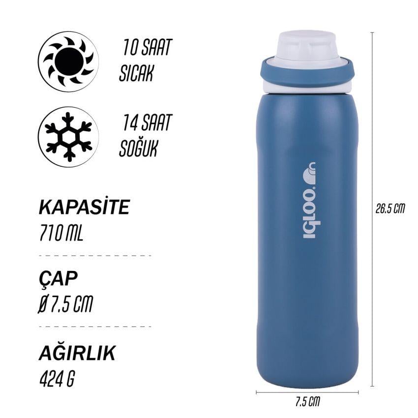 Igloo Veloce Termos 710ml-MAVİ 205864