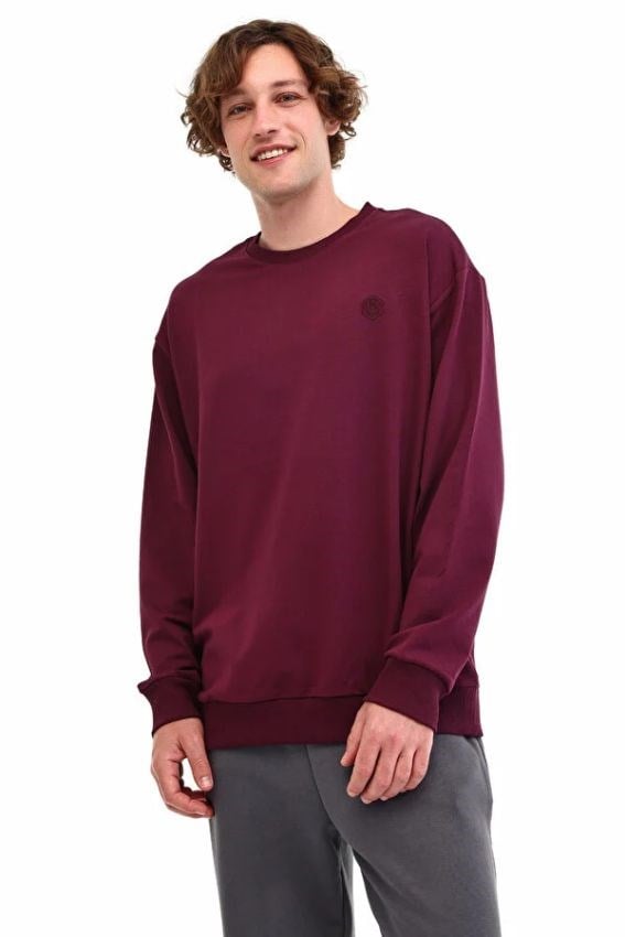 Lumberjack 6W Mb Sn75 C Neck Sw 6Pr Bordo Erkek Sweatshirt 102696691
