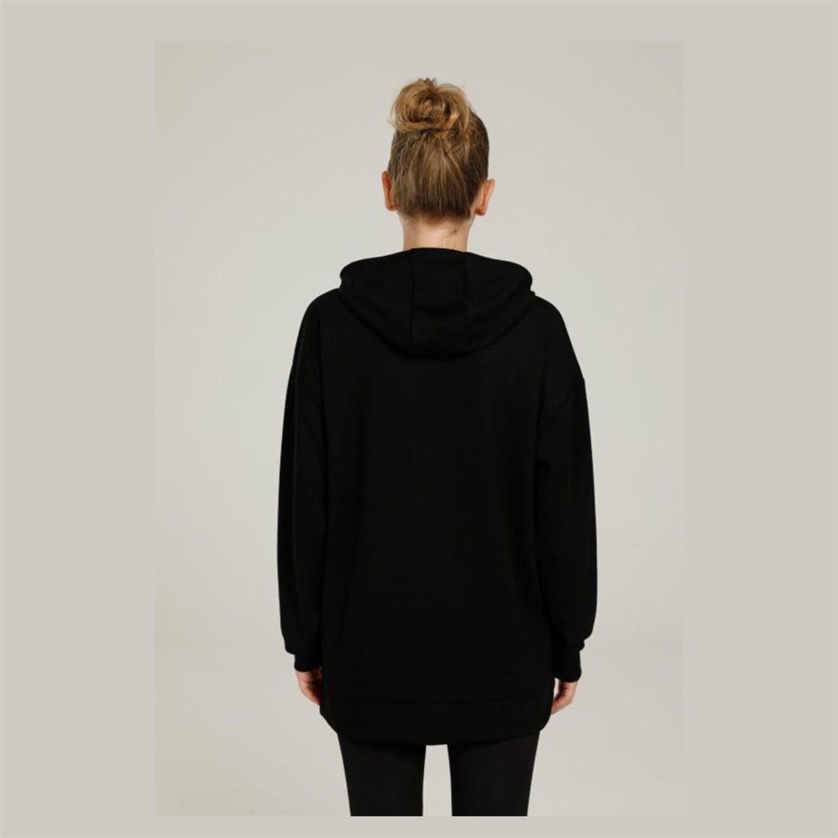Lumberjack CT664 LUNA LONG HOODIE 1P Siyah Kadın Sweatshirt 101056905