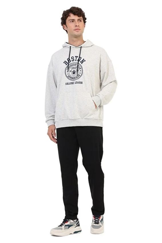 Lumberjack Sweatshirt Erkek A GRI MEL ML FRAN 17ID109