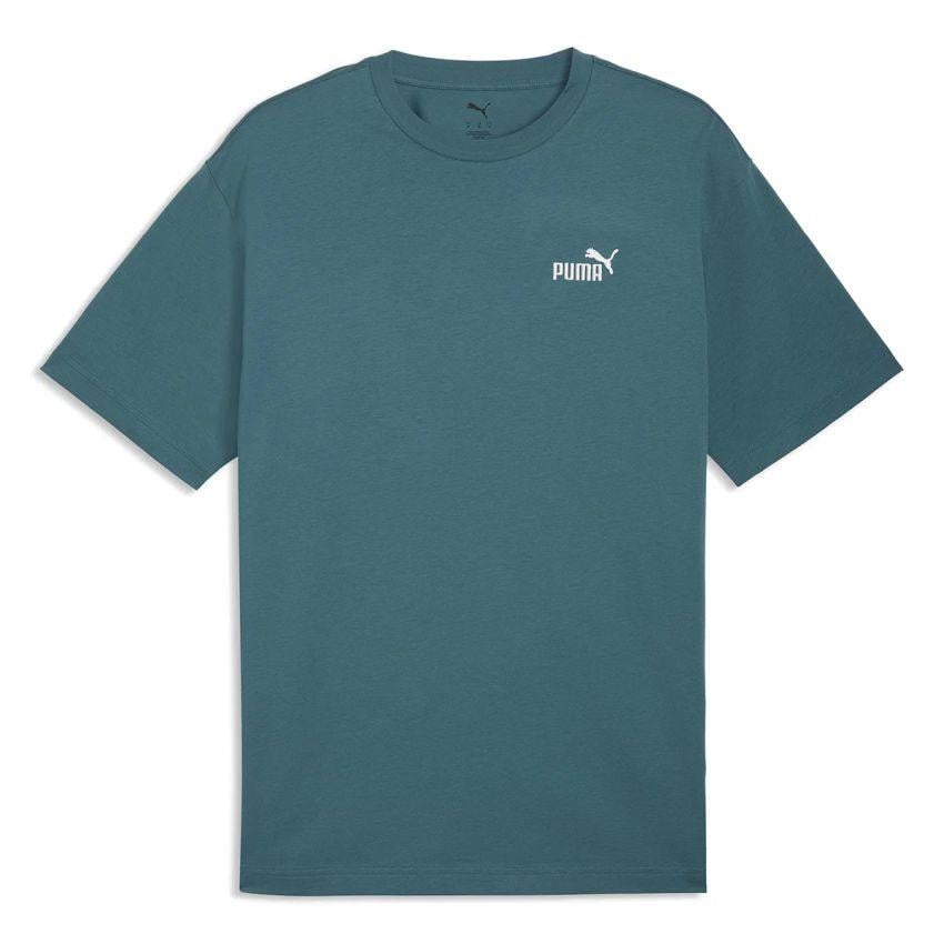 Puma Ess Relaxed No. 1 Logo Erkek Yeşil Günlük Stil T-Shirt 68915341