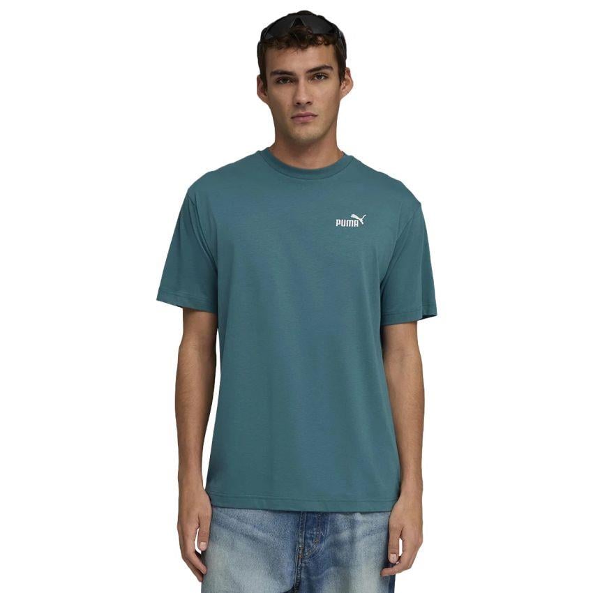 Puma Ess Relaxed No. 1 Logo Erkek Yeşil Günlük Stil T-Shirt 68915341