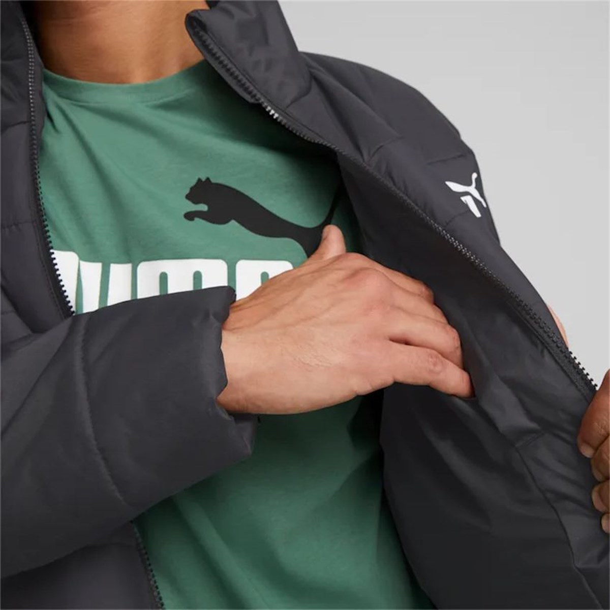 Puma Essentials Padded Erkek  Siyah Ceket Mont 84934901