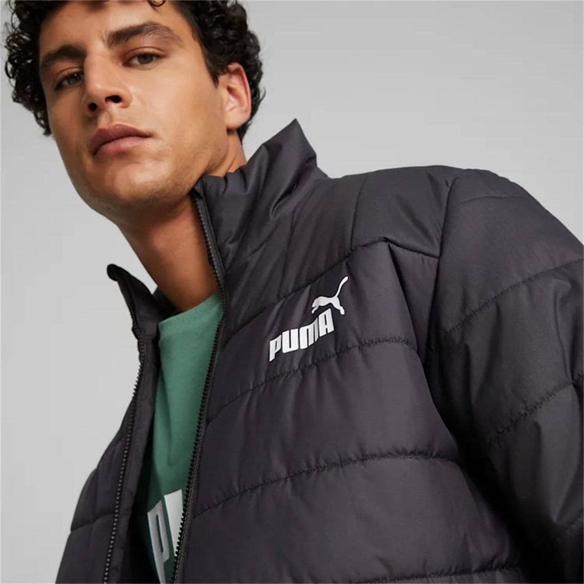 Puma Essentials Padded Erkek  Siyah Ceket Mont 84934901