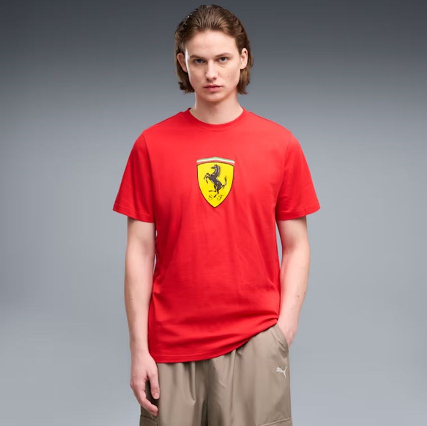Puma Ferrari Colored Shield Tee Kırmızı Erkek Tişört 63700302
