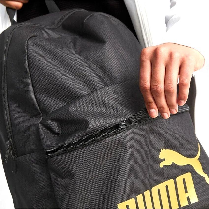 Puma Phase Çocuk Siyah Günlük Stil Sırt Çantası 07994303