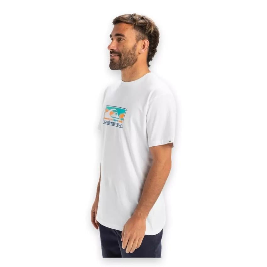 Quiksilver Eqyzt08045 Ev Gradient Box Ss Beyaz Erkek T-Shirt