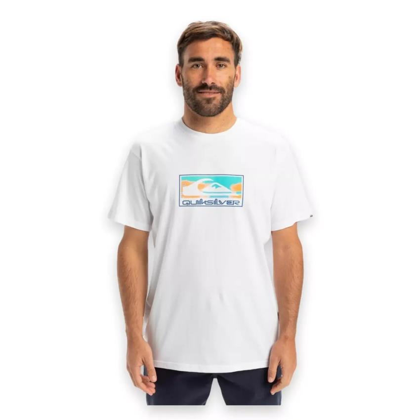 Quiksilver Eqyzt08045 Ev Gradient Box Ss Beyaz Erkek T-Shirt