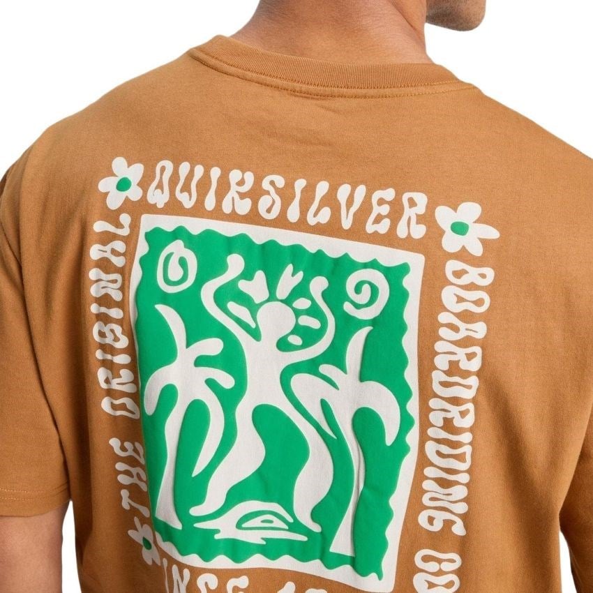 Quiksilver Serenity Splash Erkek Kahverengi Tişört EQYZT08300