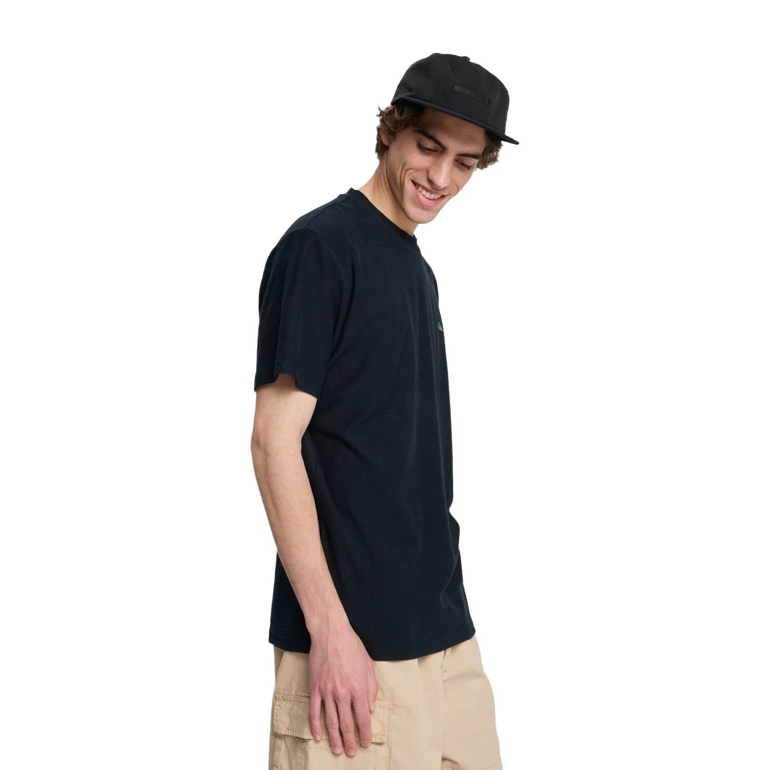Quiksilver Slub Roundneck Erkek Tişört Siyah EQYKT04391
