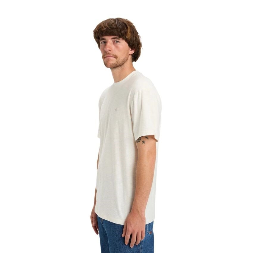 Quiksilver Slub Roundneck Erkek Tişört Beyaz EQYKT04391