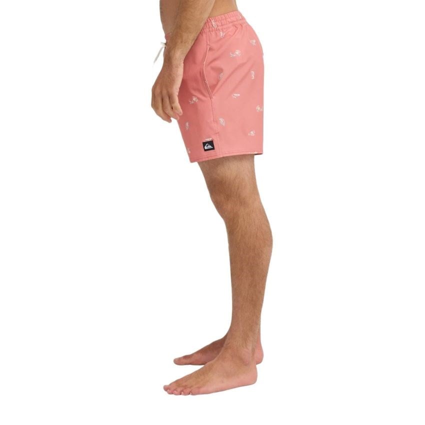 Quiksilver Stretch Printed Erkek Pembe Volley Erkek Deniz Şortu EQYJV04217