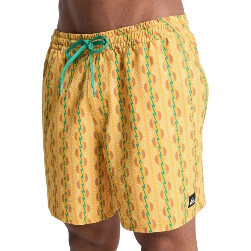 Quiksilver Stretch Printed Erkek Sarı Erkek Deniz Şortu EQYJV04217