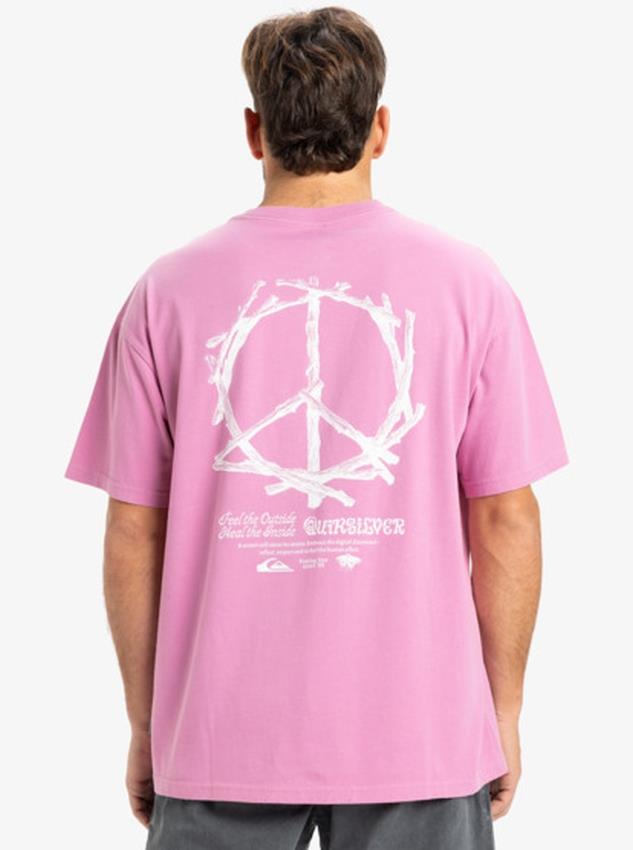 Quiksilver Tree Connection SS Erkek Kısa Kollu Tişört EQYZT08034 Pembe