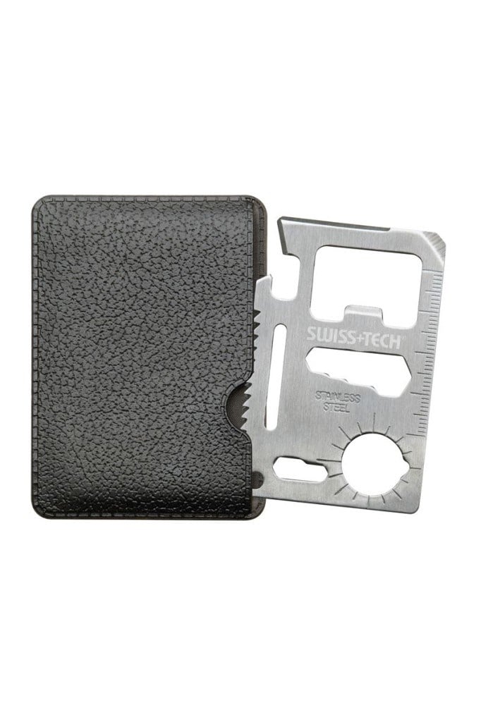 Swiss+Tech 15-IN-1 Credit Card Multi-Tool Stainless Steel Çok Amaçlı Alet ST33309