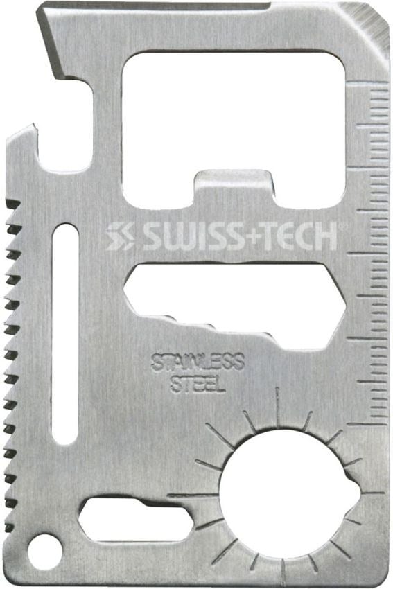 Swiss+Tech 15-IN-1 Credit Card Multi-Tool Stainless Steel Çok Amaçlı Alet ST33309