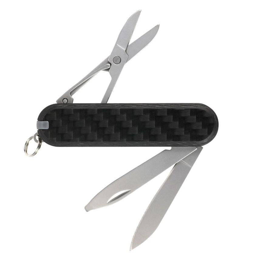 SwissTech 7-IN-1 multi tool-Carbon Fiber Handle Çok Amaçlı Anahtarlık ST029044
