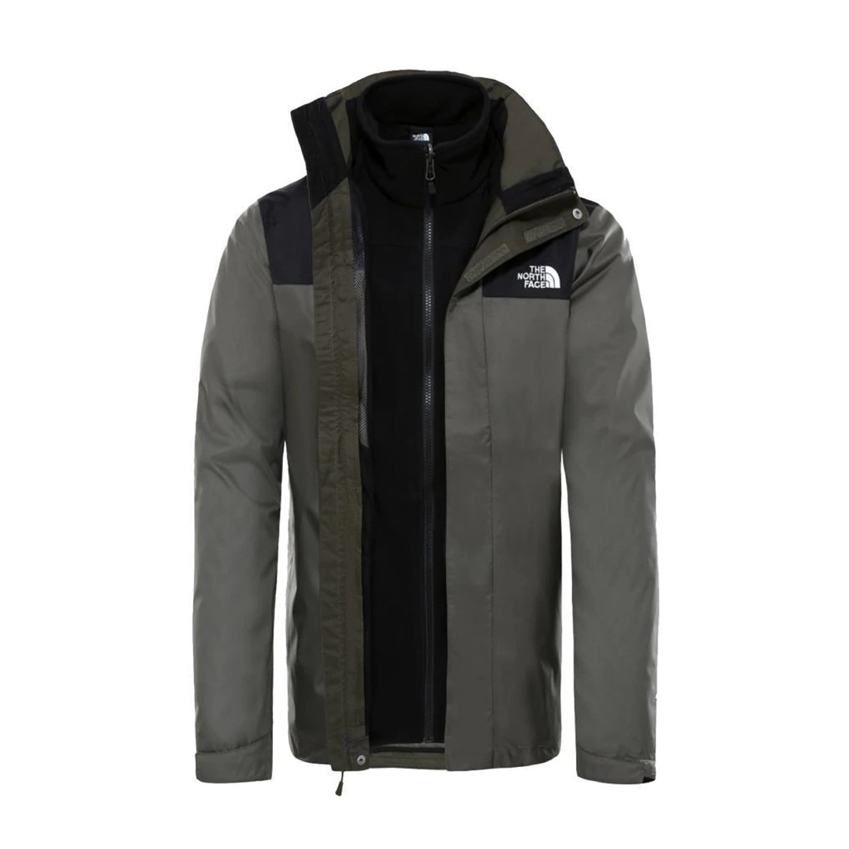 The North Face Evolve II Triclimate Erkek Mont Haki Siyah